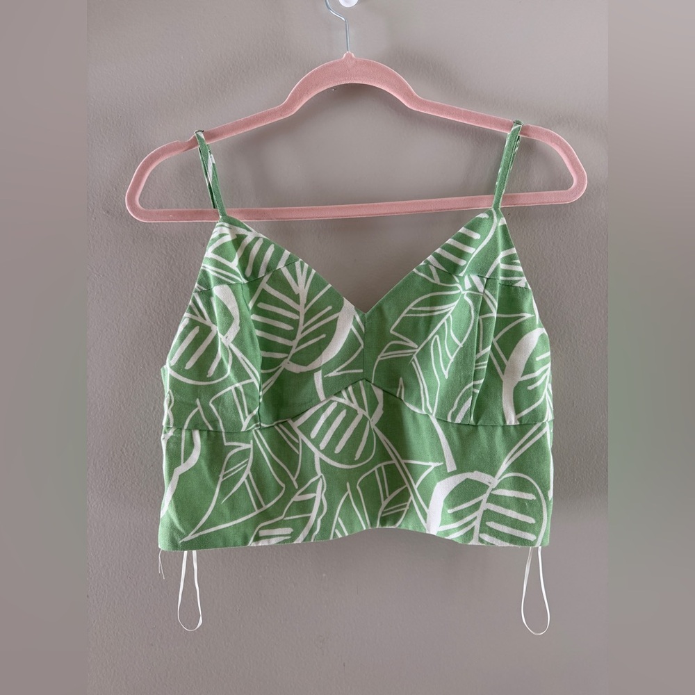WORN ONCE - VICI - Palm Leaf Print Two Piece Summer Set - Picture 4 of 8